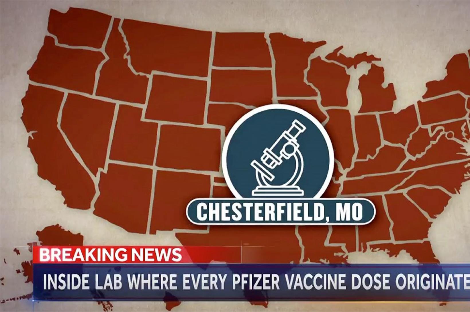 This is an image of the United States map with a breaking news banner
