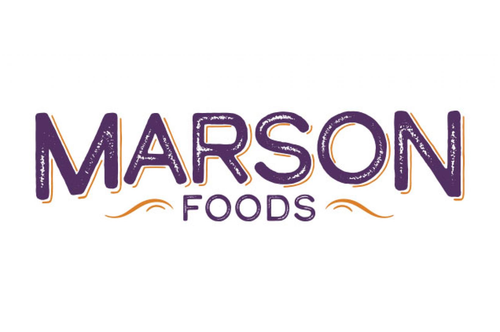 Marson Foods logo Marson Foods logo in purple