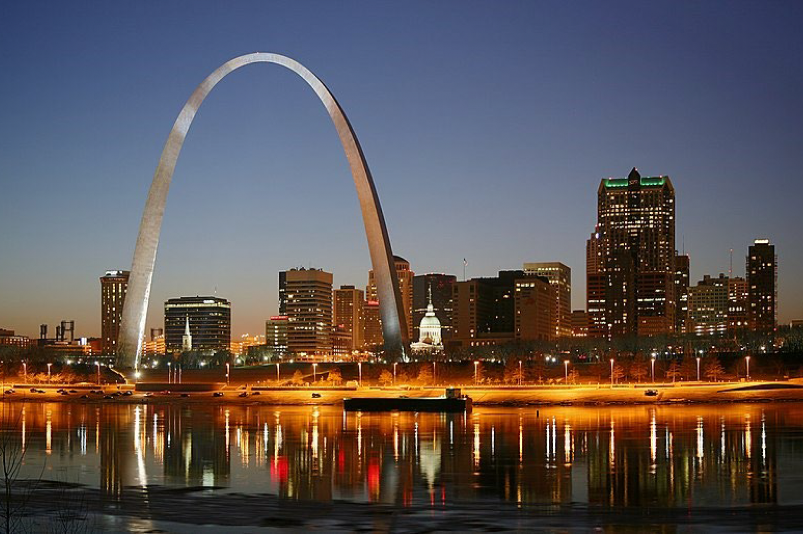 St. Louis Skyline Image of St. Louis skyline at dusk
