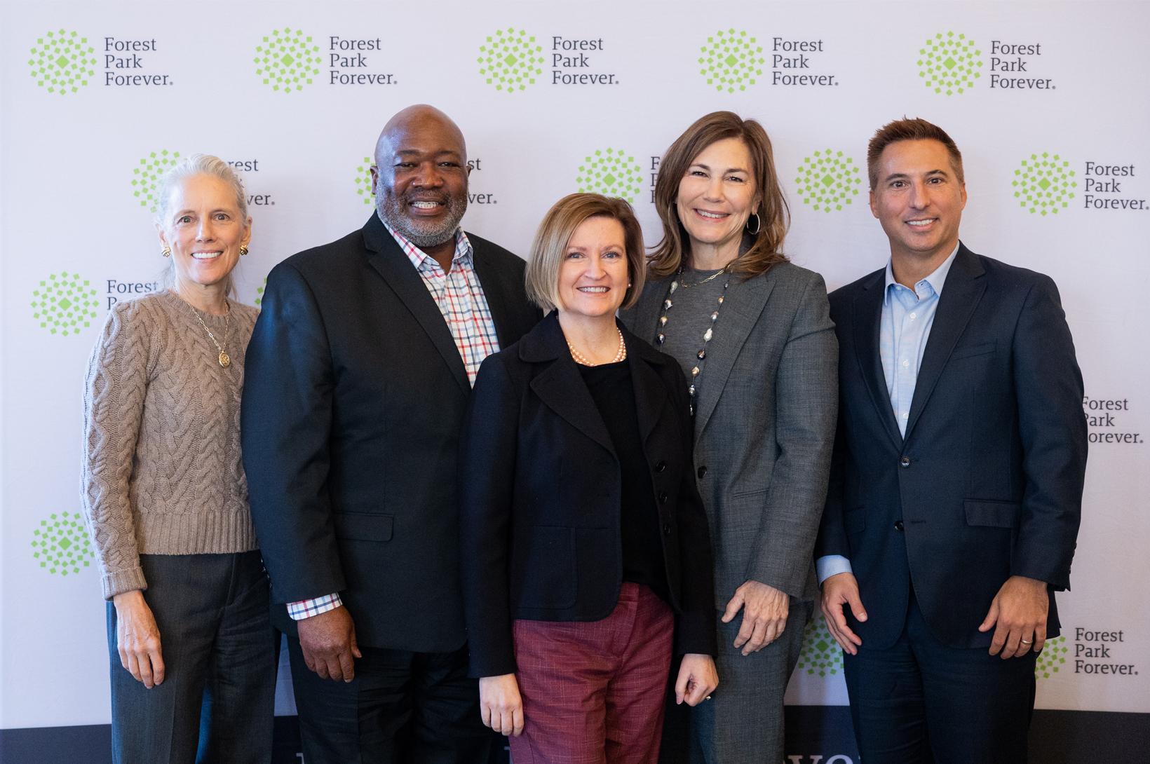 Forest Park Forever Community Leaders Breakfast A group of civic leaders pose for a photo at a Forest Park Forever breakfast
