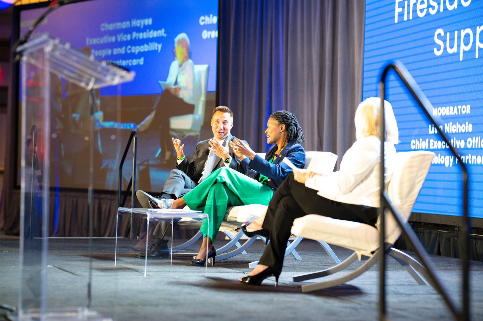 Fireside Chat - IEGS 2023 Jason Hall talks to Charman Hayes and Lisa Nichols at the inaugural Inclusive Economic Growth Summit.