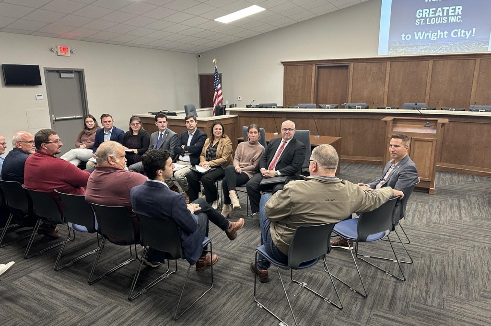 Wright City - Newsroom Business leaders in Wright City join Greater St. Louis, Inc. for a roundtable discussion.