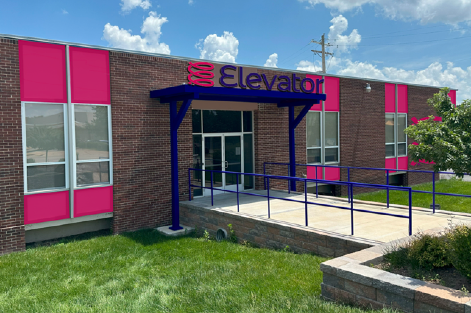 An exterior image of Elevator, a  co-warehousing community for small businesses and entrepreneurs