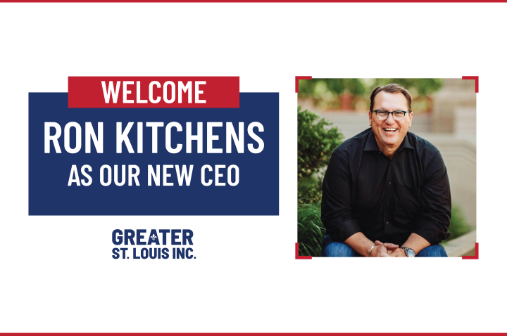 Graphic that reads "Welcome Ron Kitchens as Our New CEO" with a photo of Mr. Kitchens.